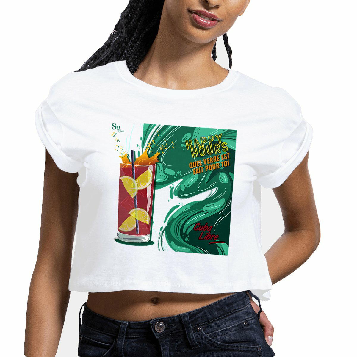 Image front Crop Top - Happy Hours - Cuba Libre
