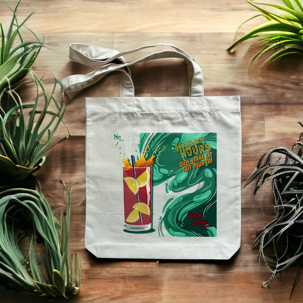 Image front Tote-bag - Happy Hours - Cuba libre