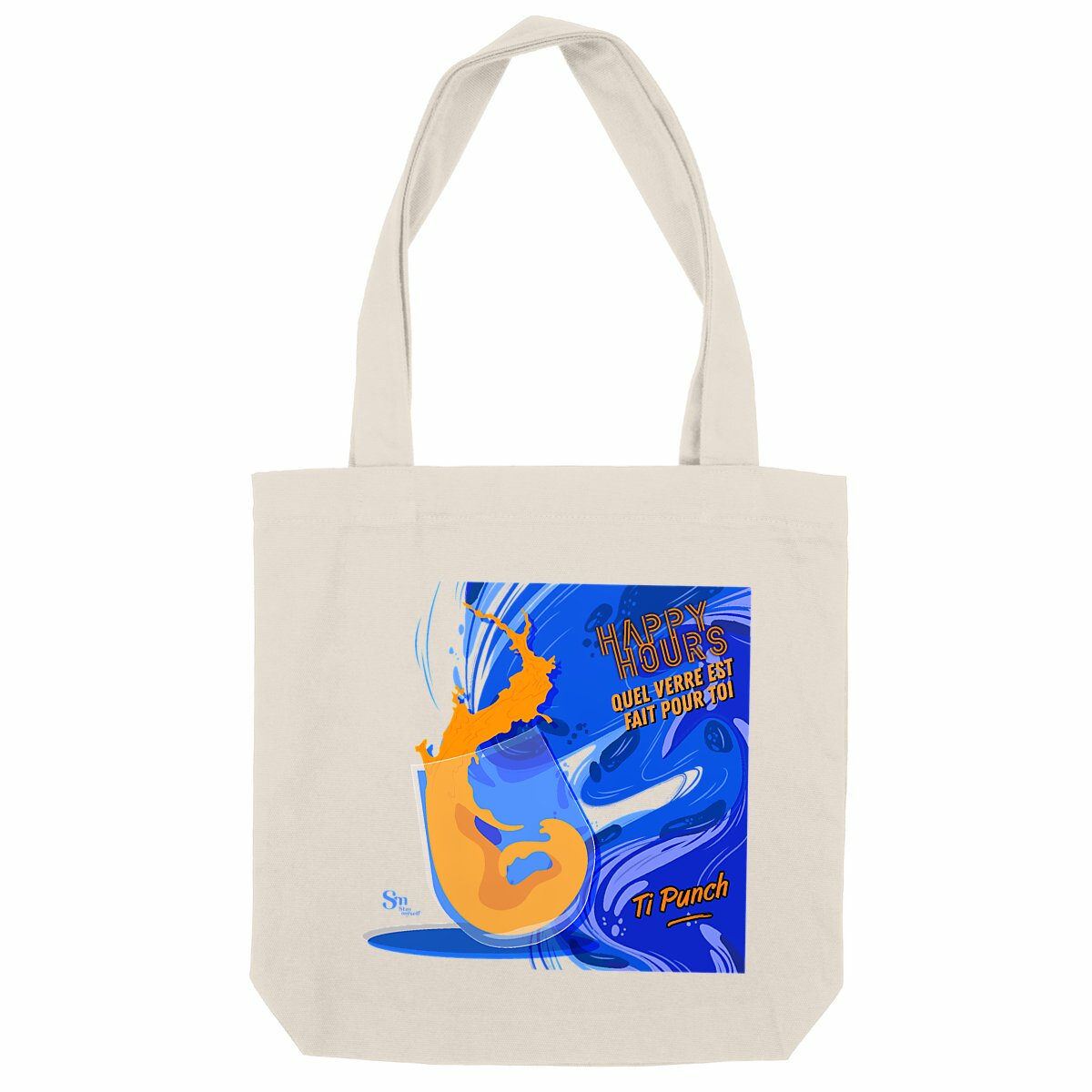 Image back Tote-bag - Happy Hours - Ti Punch