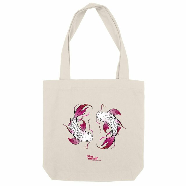 Image back Tote-bag - Double Carpe Koi