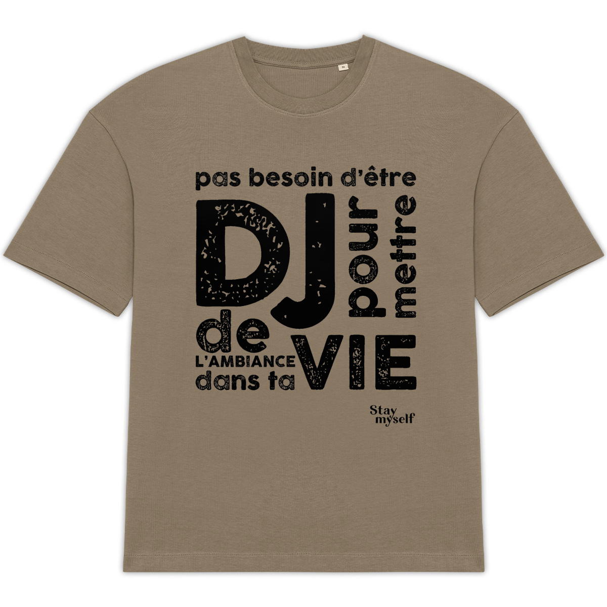Image back T-shirt Oversize - DJ Black