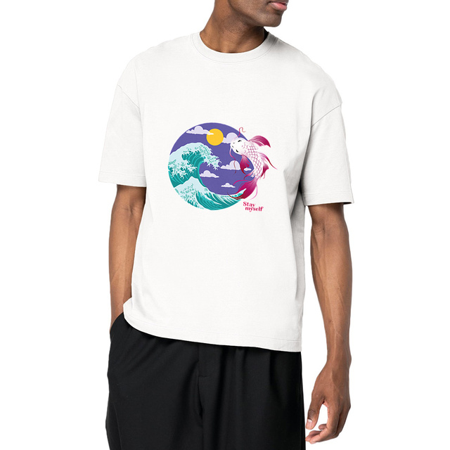 Image front T-shirt Oversize - Circle Carpe Koi