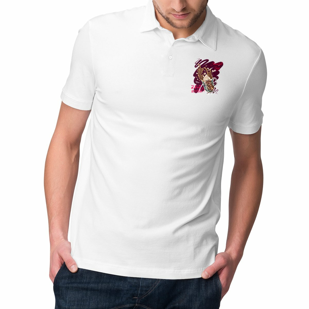 Image front Polo Homme - ZAP le Rush - Chocolate Time