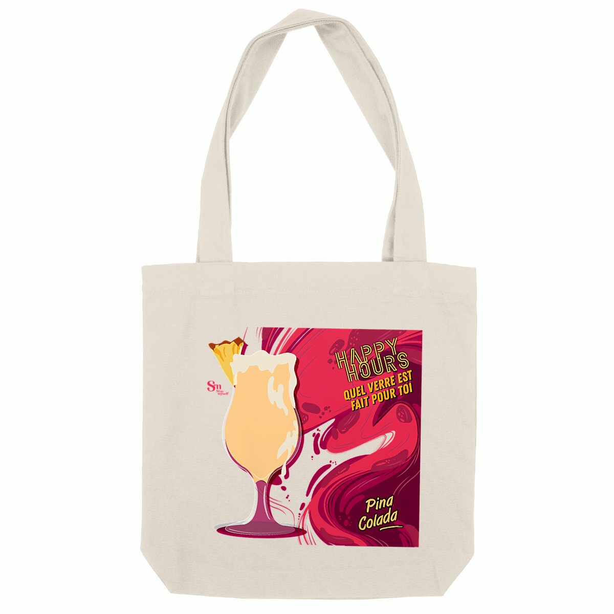 Image back Tote-bag - Happy Hours - Pina Colada