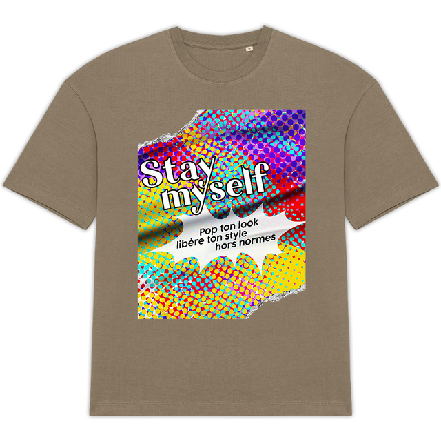 Image back T-shirt Oversize - Stay myself 2.0