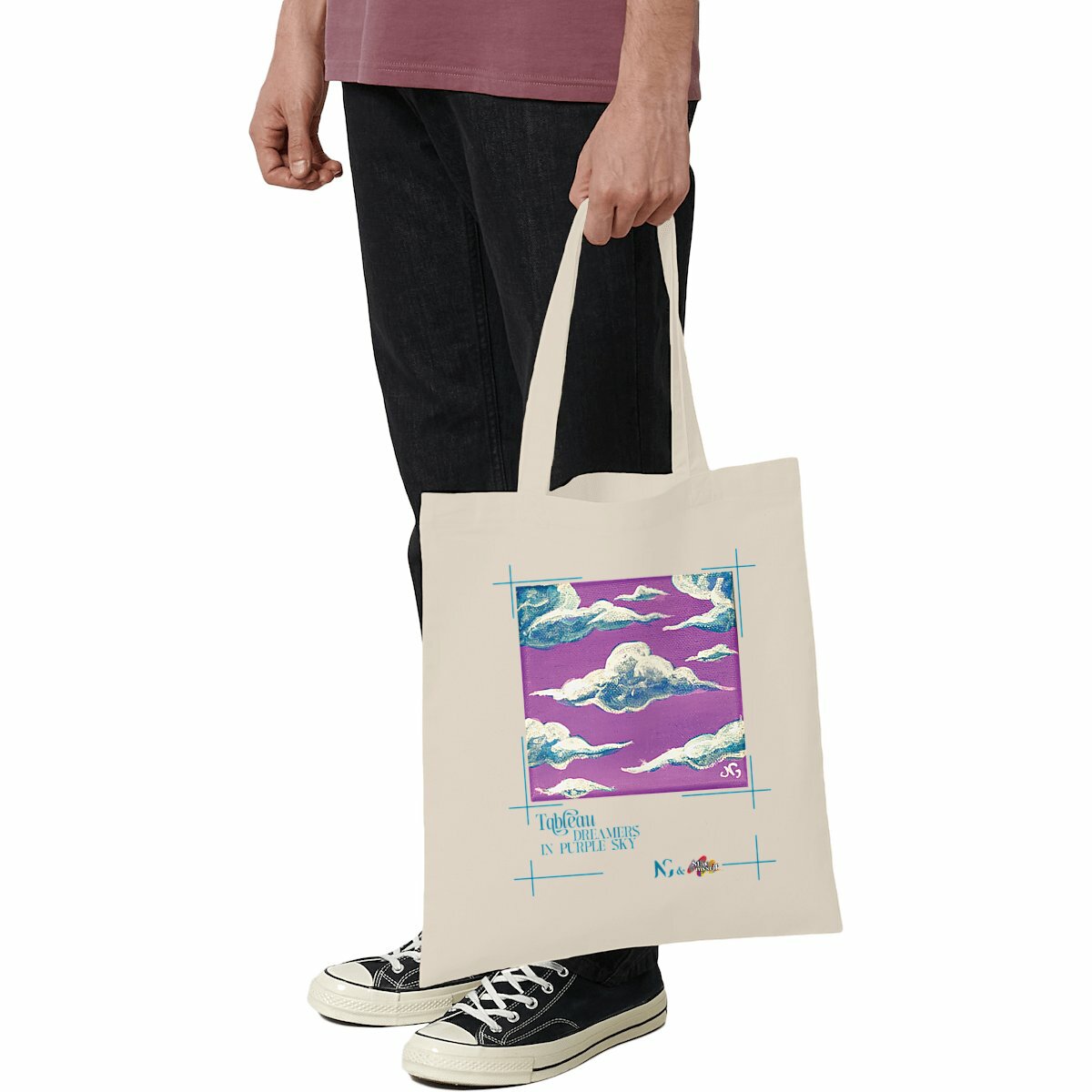 Image front Tote-bag léger - Tableau - Dreamers Purple