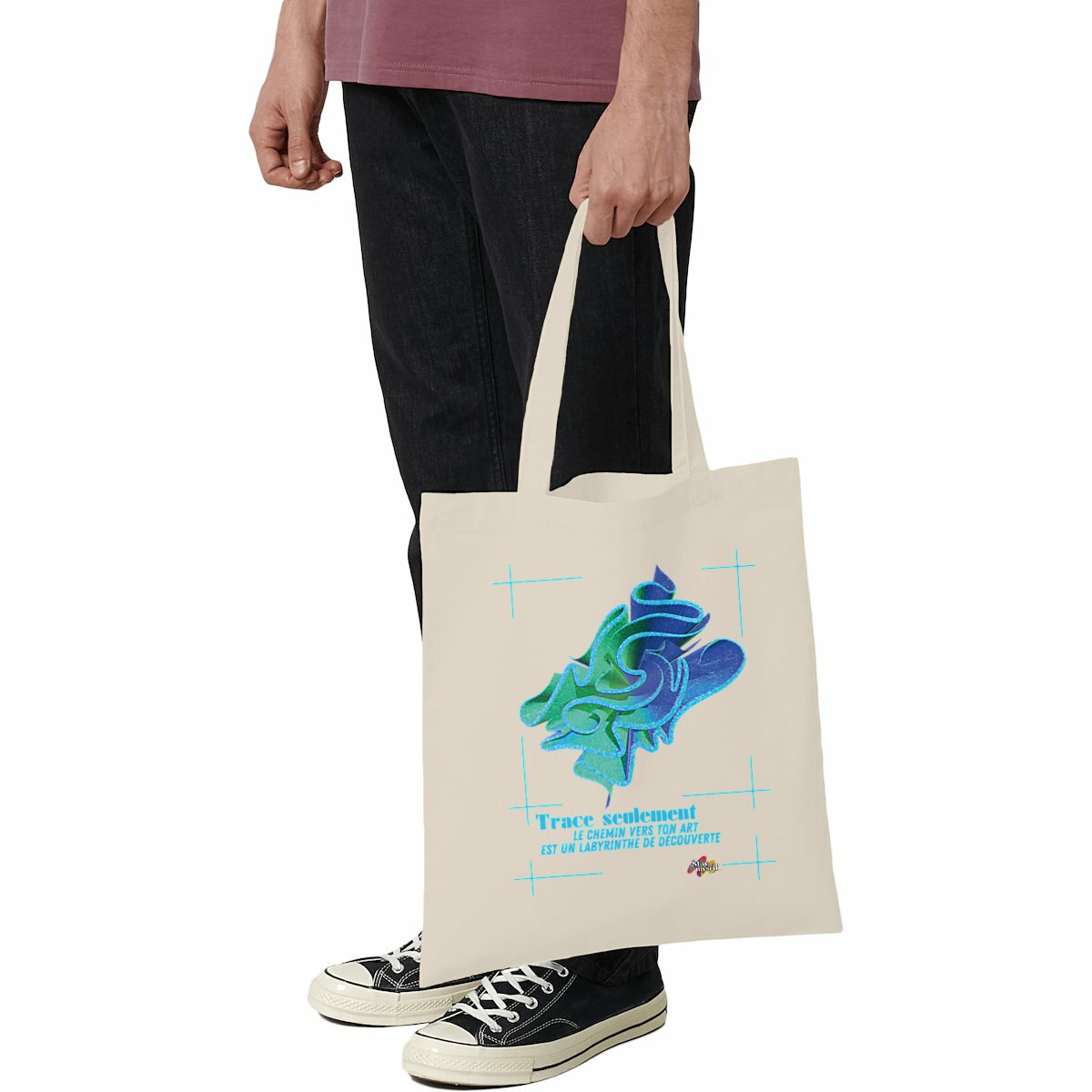 Image front Tote-bag léger - Tableau 3D - Labyrinthe