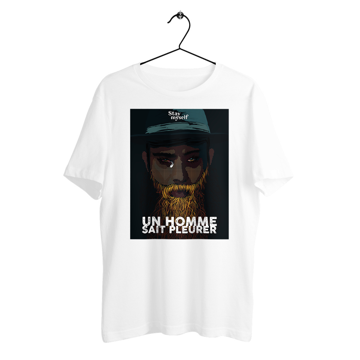 Image back T-shirt épais - Un homme sait pleurer