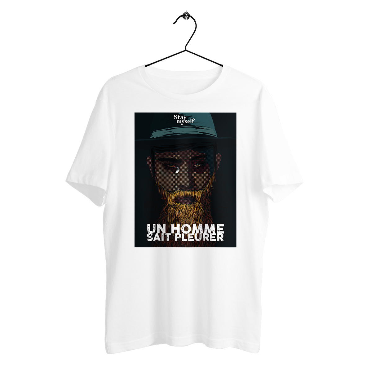 Image back T-shirt épais - Un homme sait pleurer