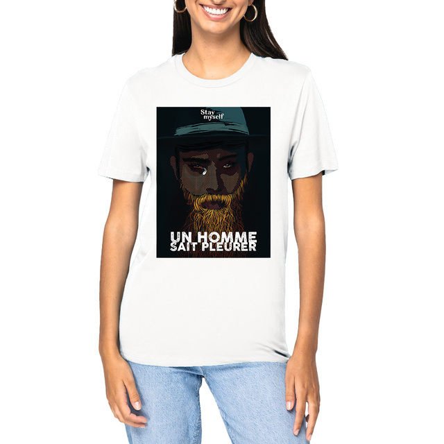 Image front T-shirt épais - Un homme sait pleurer