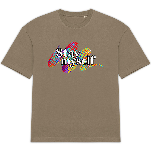 Image back T-shirt Oversize - Stay myself Signature