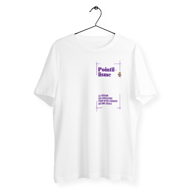 Image back T-shirt - Tableau 3D - Fusion coloré