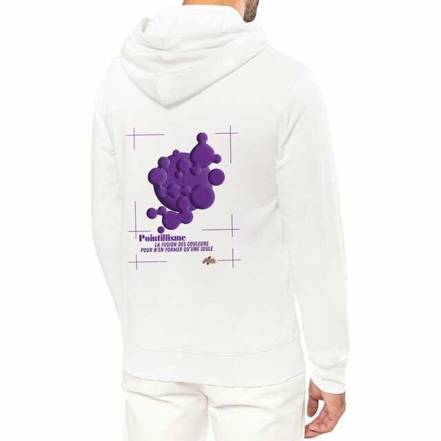 Image front Sweat à capuche - Tableau 3D - Fusion Coloré