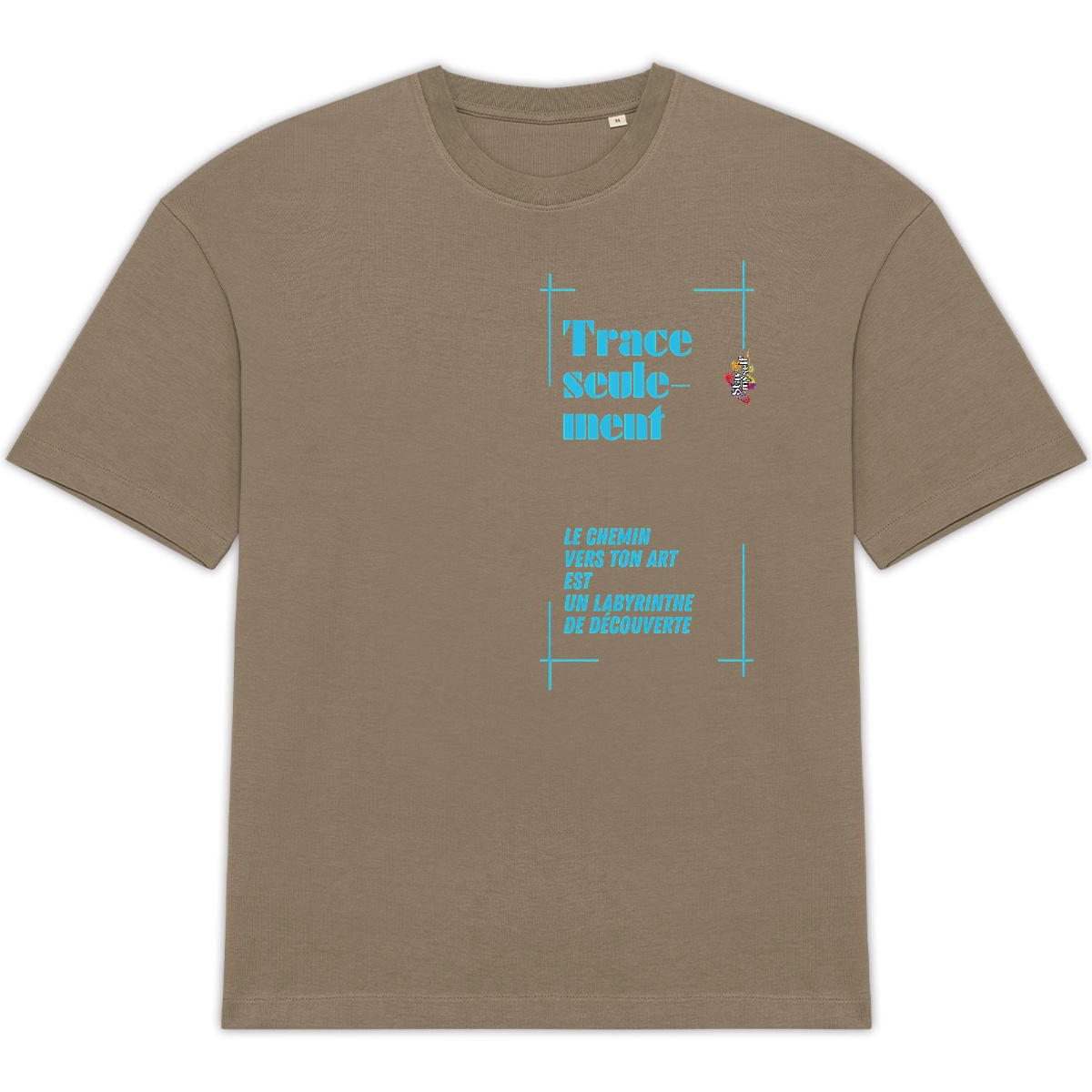 Image back T-shirt Oversize - Tableau 3D - Labyrinthe