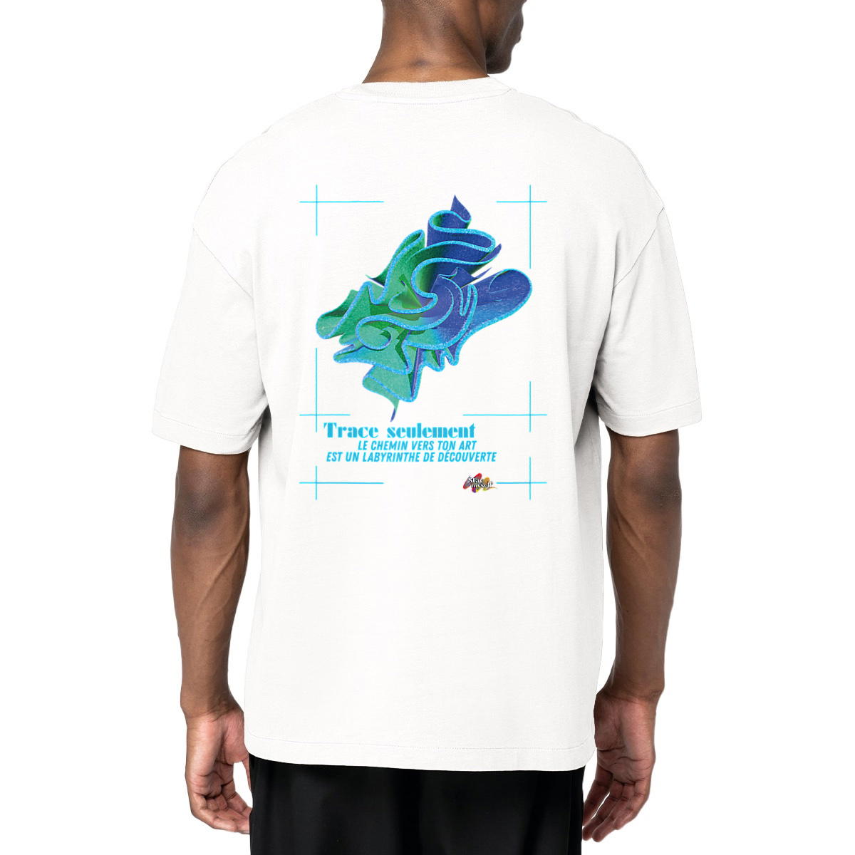 Image front T-shirt Oversize - Tableau 3D - Labyrinthe