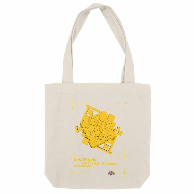 Image back Tote-bag - Tableau 3D - Mosaïque de Pixels