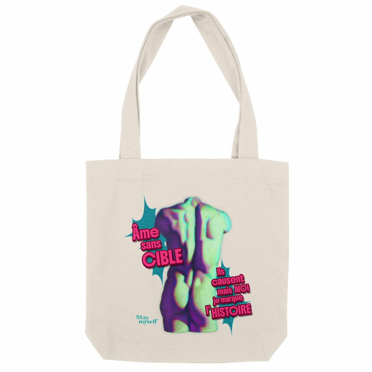 Image back Tote-bag - STATUER no excuses - No cible
