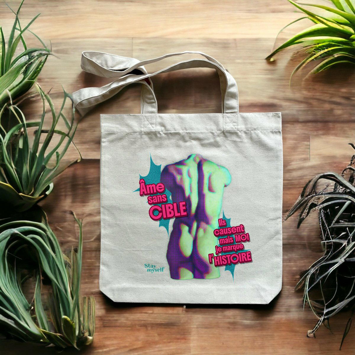 Image front Tote-bag - STATUER no excuses - No cible