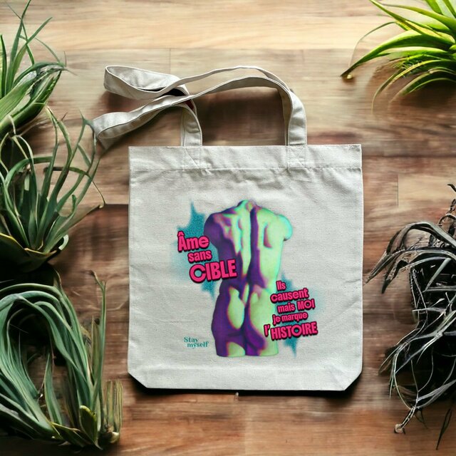 Image front Tote-bag - STATUER no excuses - No cible