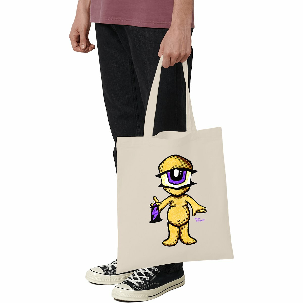 Image front Tote-bag léger - Cyclope yellow