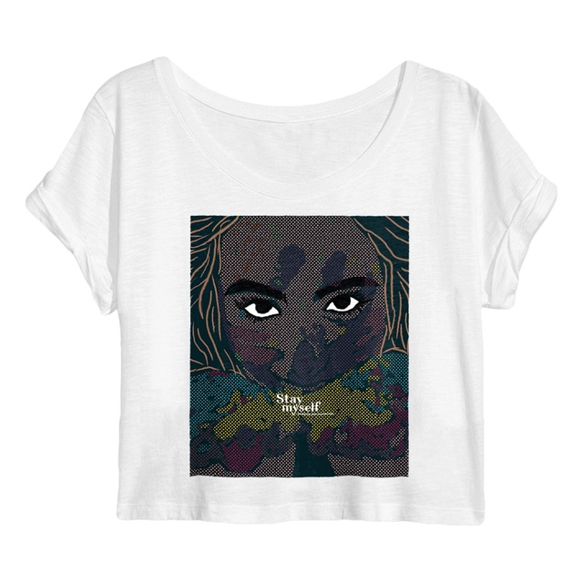 Image back Crop Top - Festival color