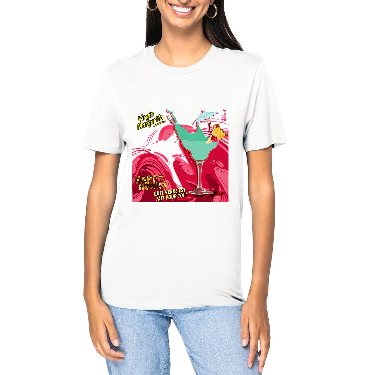 Image front T-shirt épais - Happy Hours Mocktails - Virgin Margarita