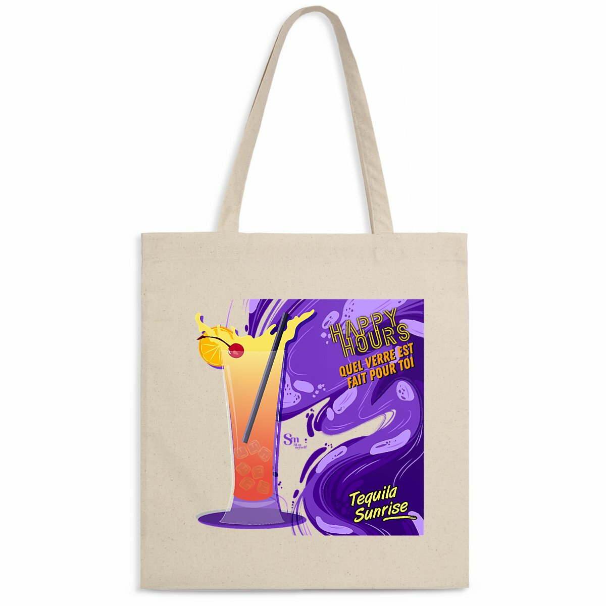 Image back Tote-bag léger - Happy Hours - Tequila Sunrise