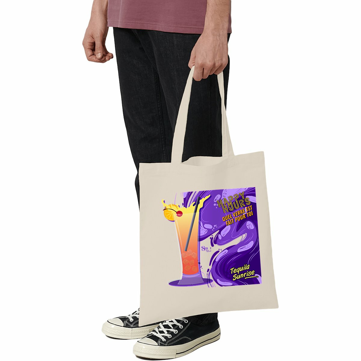 Image front Tote-bag léger - Happy Hours - Tequila Sunrise