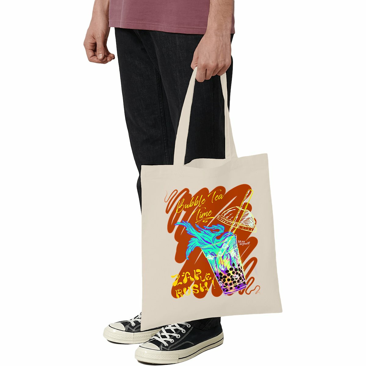 Image front Tote-bag léger - ZAP le Rush - Bubble Tea Time