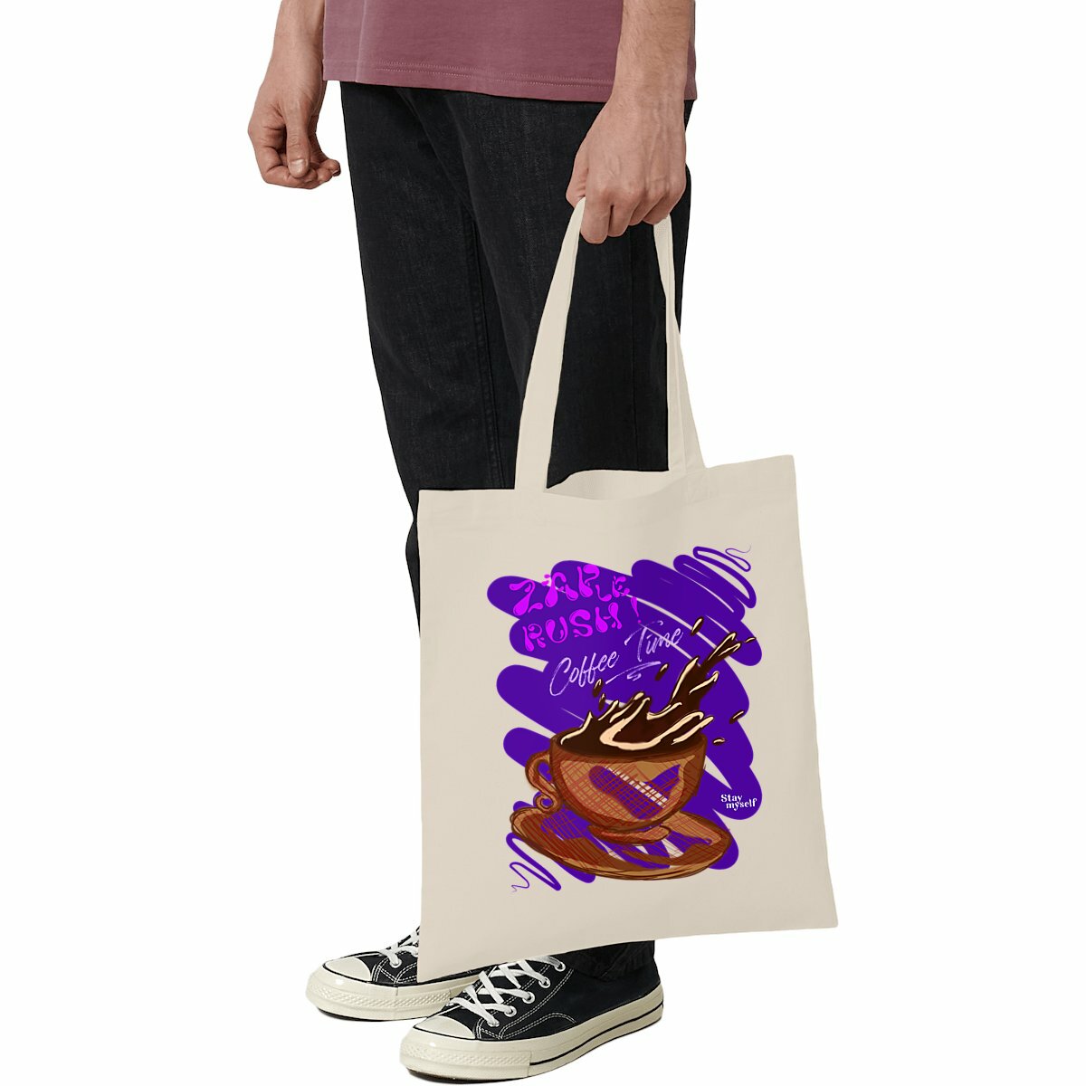 Image front Tote-bag léger - ZAP le Rush - Coffee Time