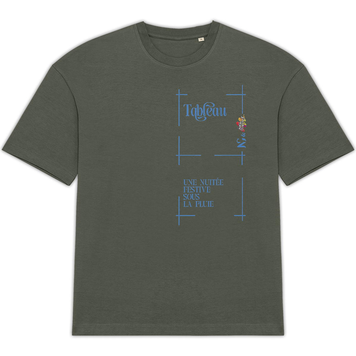 Image back T-shirt Oversize - Tableau - Pluie Festive