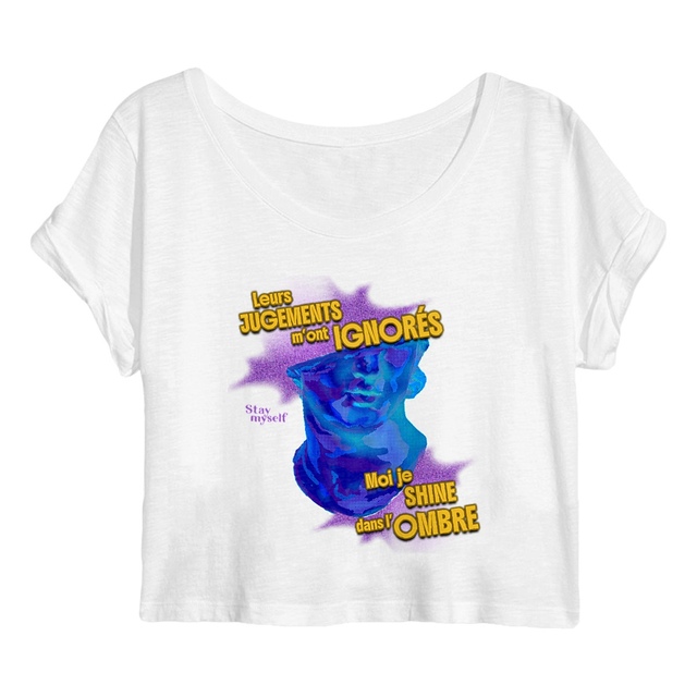 Image back Crop Top - STATUER no excuses - Shine Only