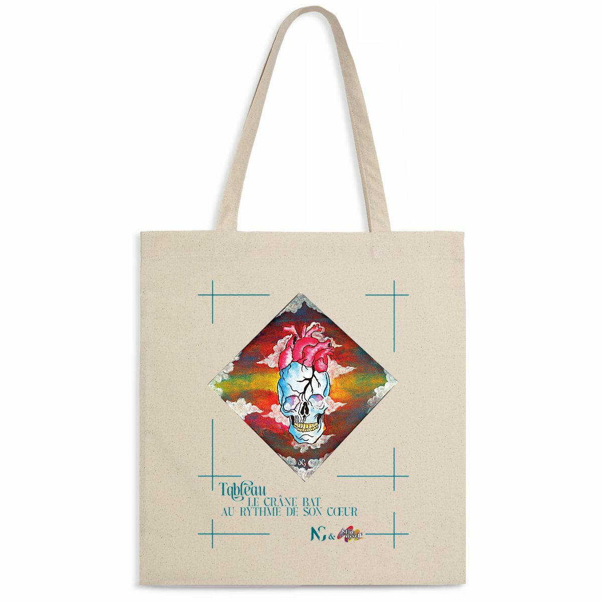 Image back Tote-bag léger - Tableau - Au Rythme du Cœur