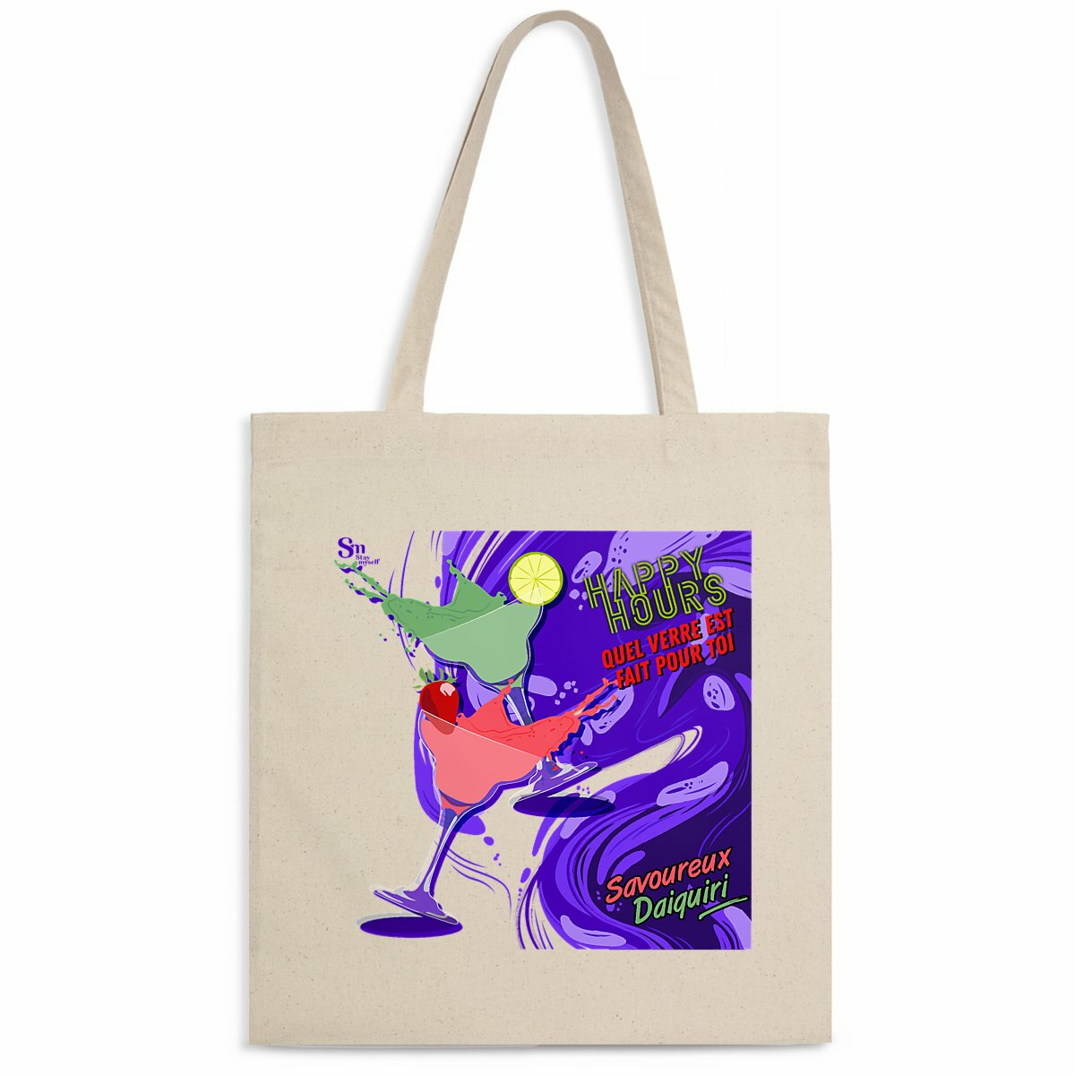 Image back Tote-bag léger - Happy Hours - Daiquiri