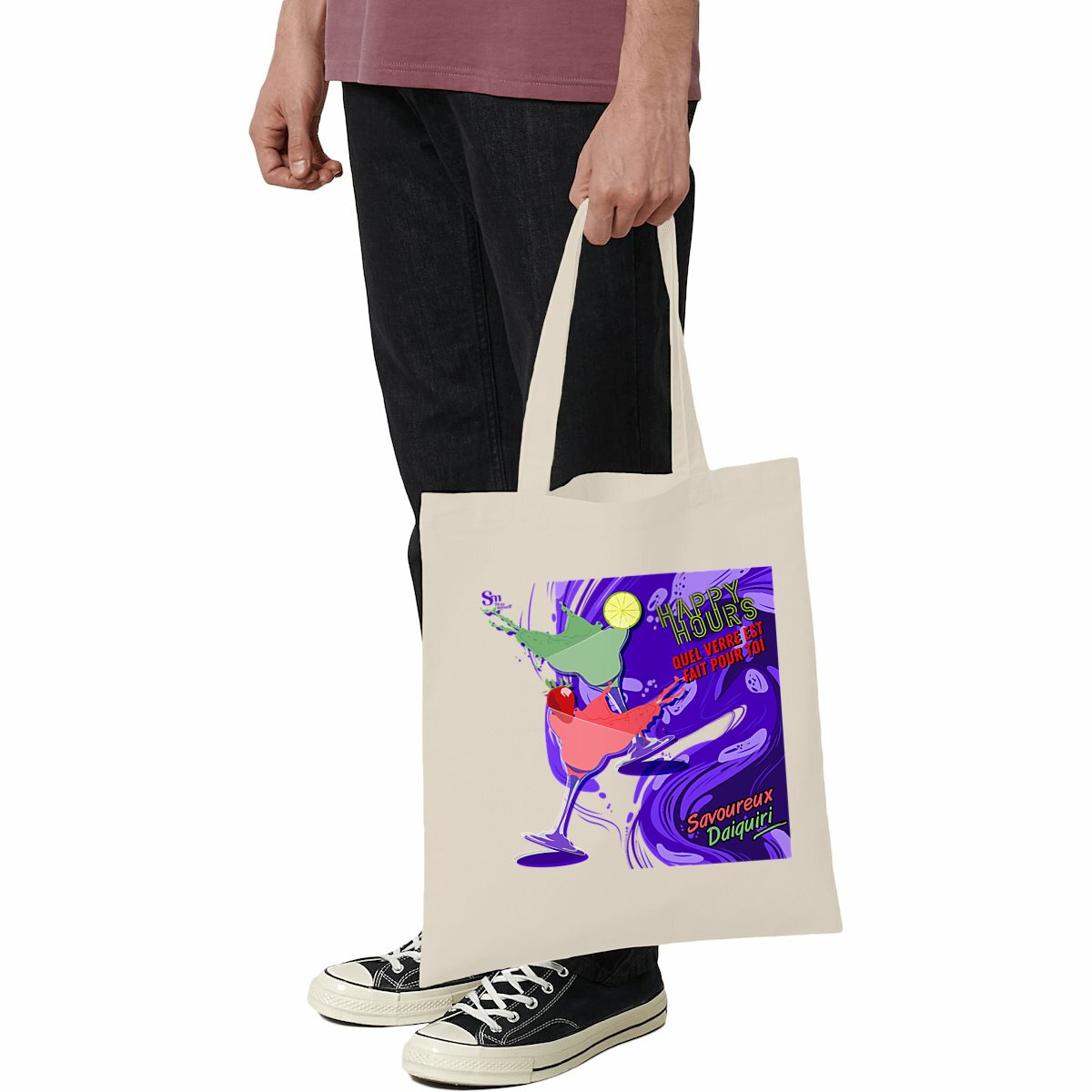 Image front Tote-bag léger - Happy Hours - Daiquiri