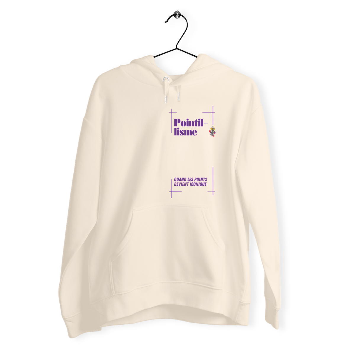 Image back Sweat épais - Tableau 3D - Points Iconiques