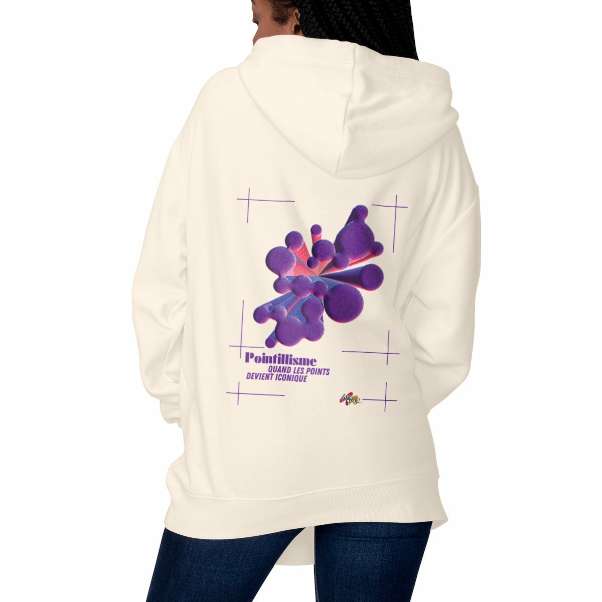 Image front Sweat épais - Tableau 3D - Points Iconiques