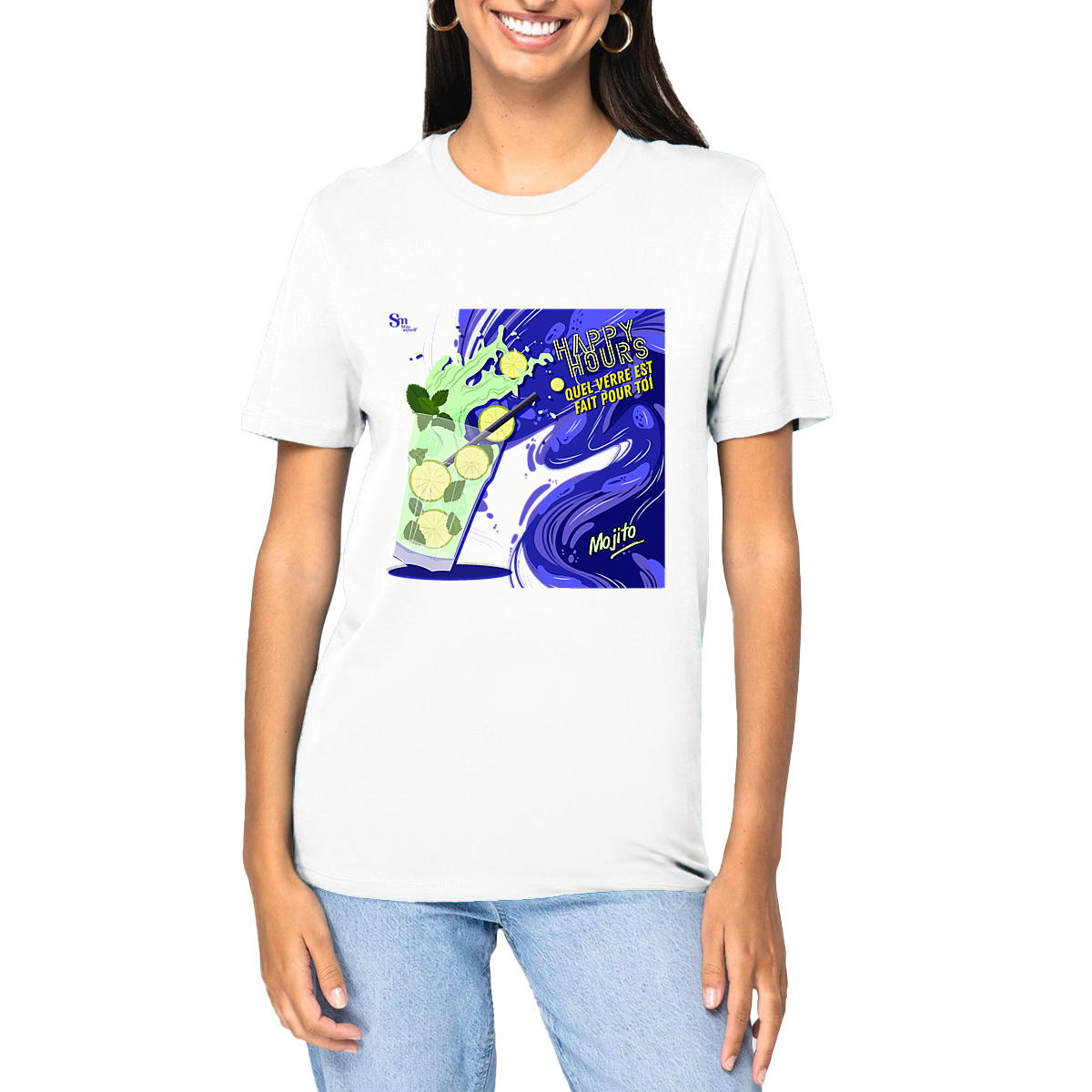 Image front T-shirt épais - Happy Hours - Mojito