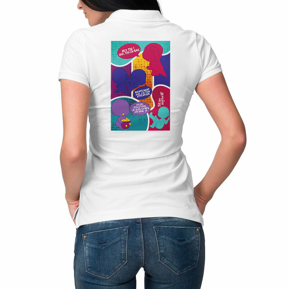 Image front Polo Femme - BD - Botage de fessiers