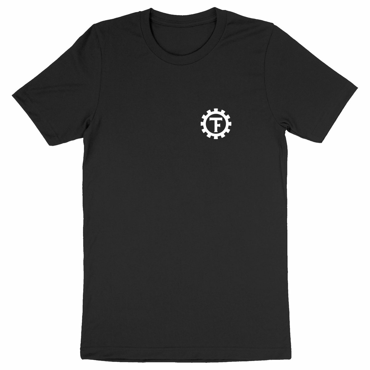 Image front Unisex T-shirt med litet tryck (vit logo)