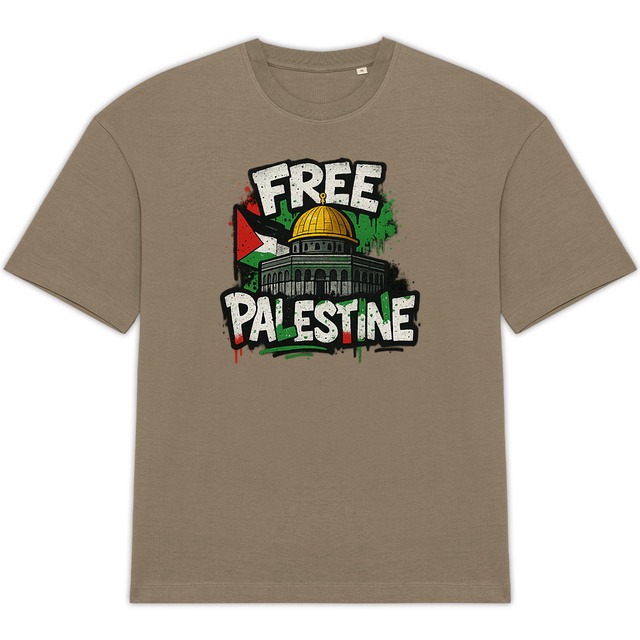 T-shirt Unisexe Oversized FREE PALESTINE - Image
