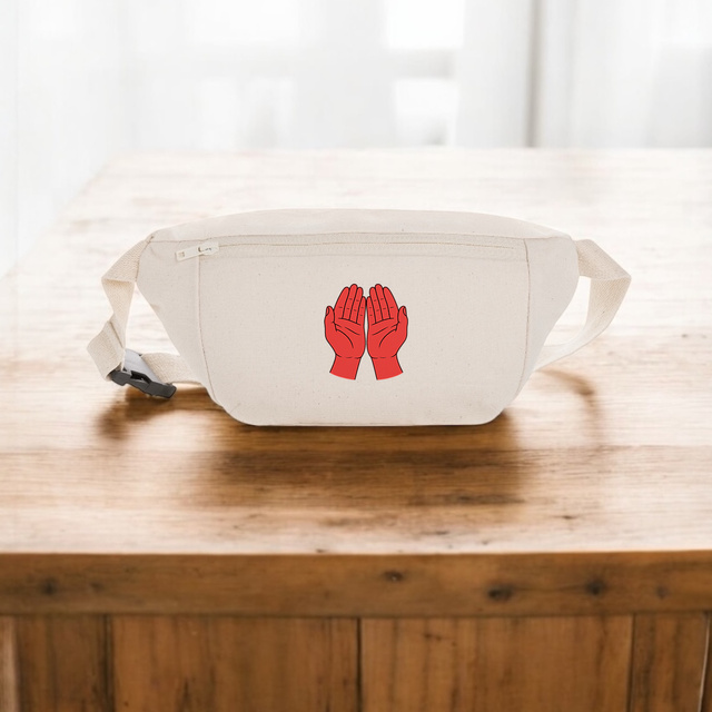 Sac banane en toile recyclée “SABR. SHUKR. SALAH.” — Éthique & Foi