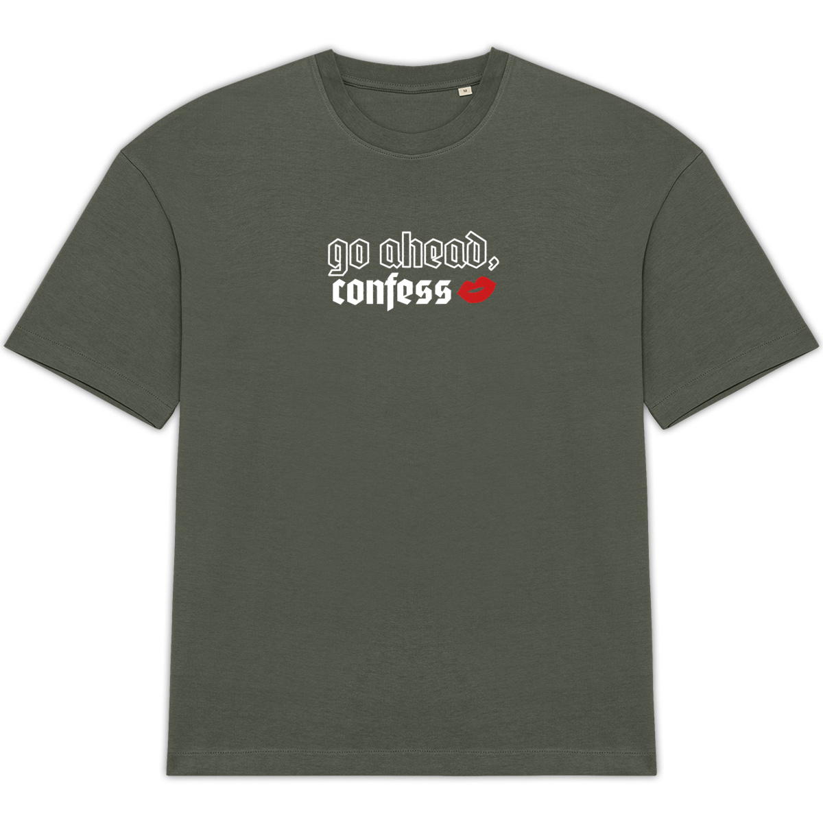 Image front confess oversize tee