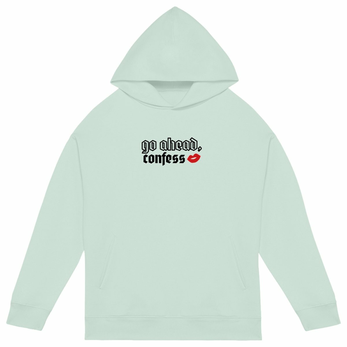 Image front confess oversize hoodie