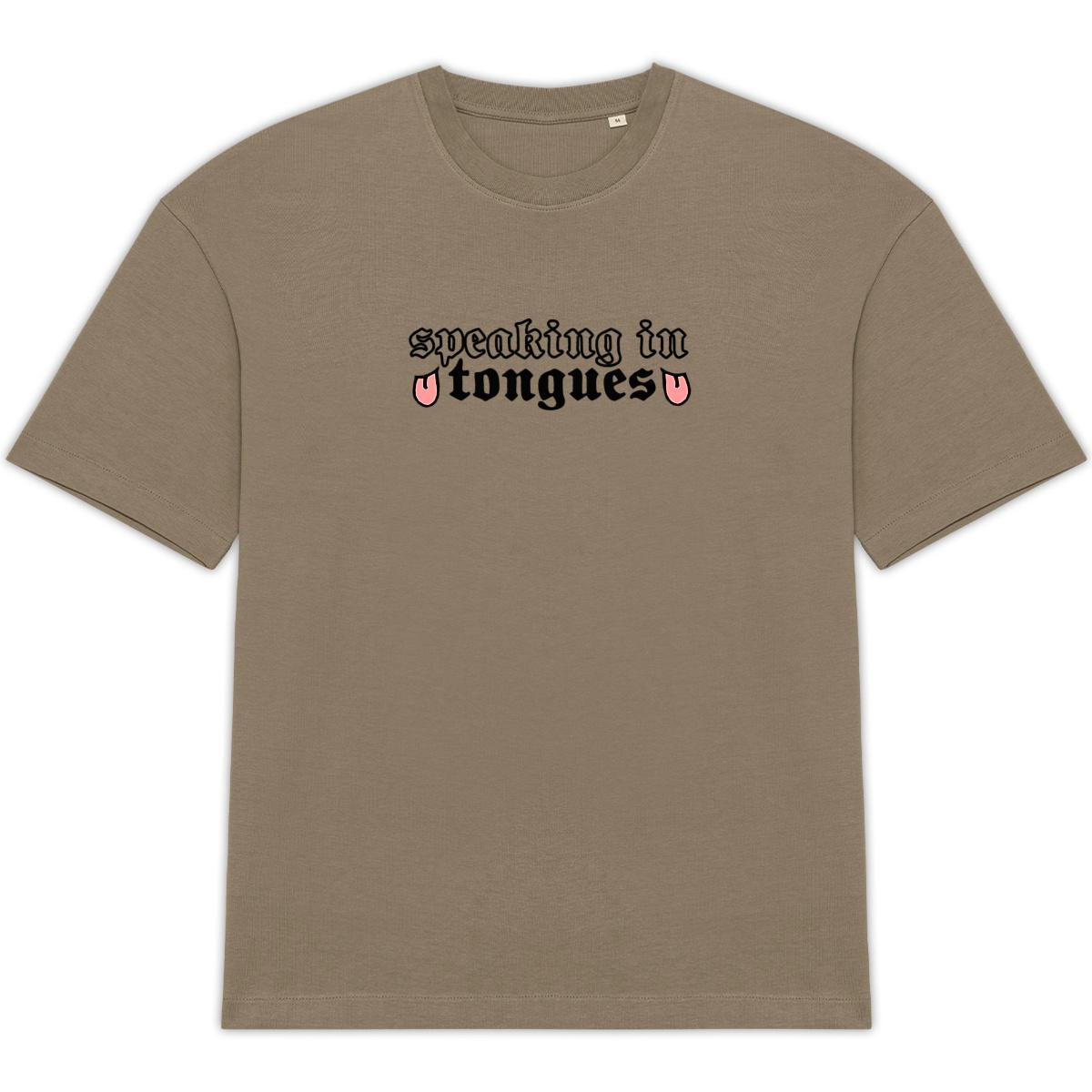 Image back speaking oversize tee