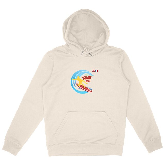Image back 2024 Surf Tahiti Teahupoo Sweat à capuche Unisexe Premium Plus