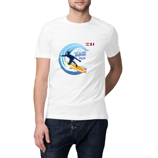 Image front 2024 Surf Tahiti Teahupoo T-Shirt épais Homme Femme