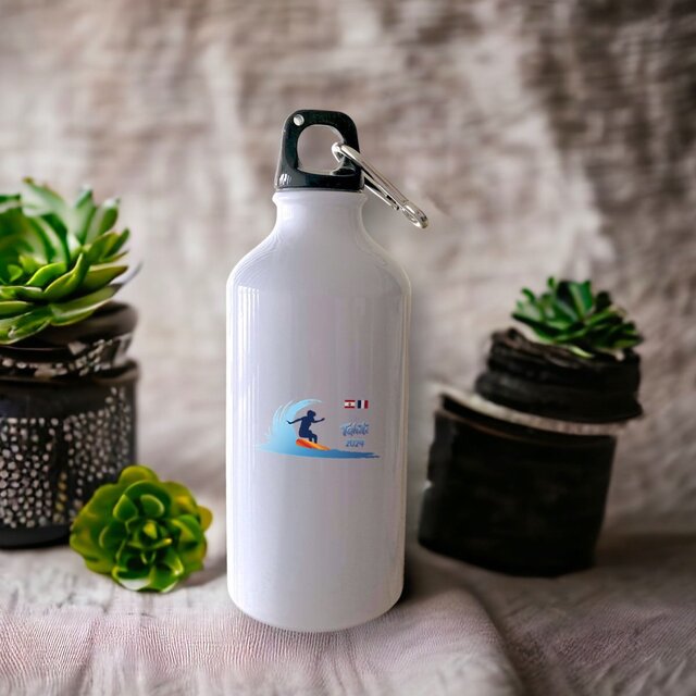 Image front 2024 Surf Tahiti Teahupoo Bouteille en aluminium premium surfeuse