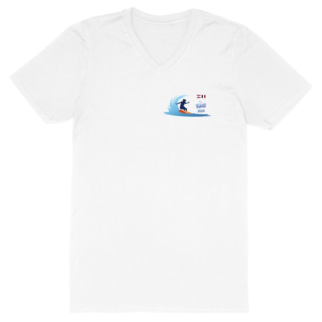Image back 2024 Surf Tahiti Teahupoo T-shirt Femme Col V Change