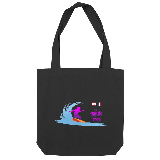 Image front Sac épais noir surf Tahiti 2024 Teahupoo Femme